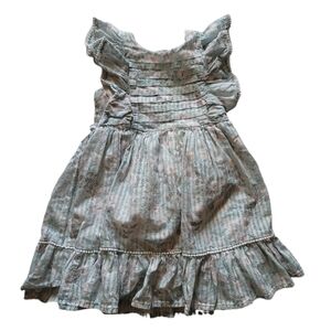 Shabby Chic Dress Girls Size 4T Floral Stripe Sleeveless